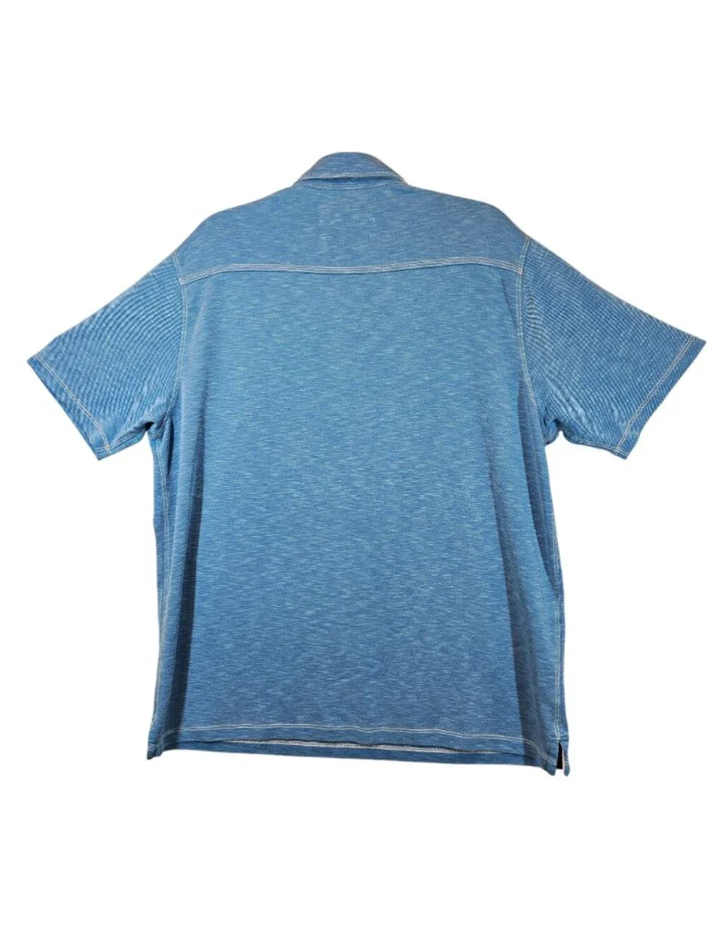 Tommy Bahama Mens Blue Polo Shirt Large Cotton Blend career golf athleisure logo